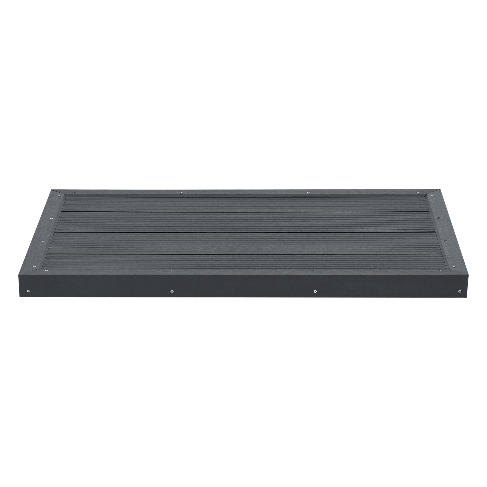 Piatto Doccia Nürtingen da Esterno Pedana Antiscivolo in WPC - Grigio Scuro [en.casa]