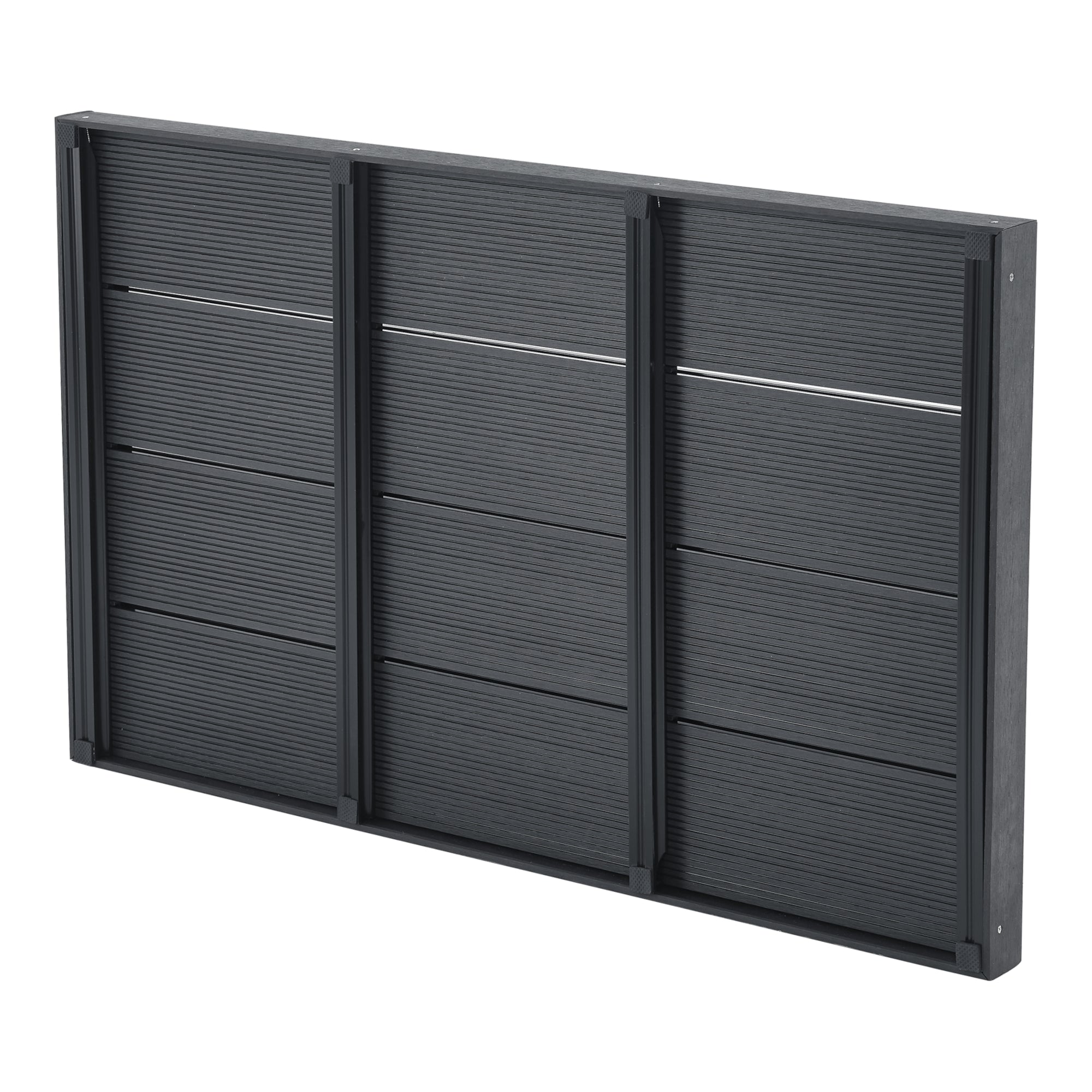 Piatto Doccia Nürtingen da Esterno Pedana Antiscivolo in WPC - Grigio Scuro [en.casa]