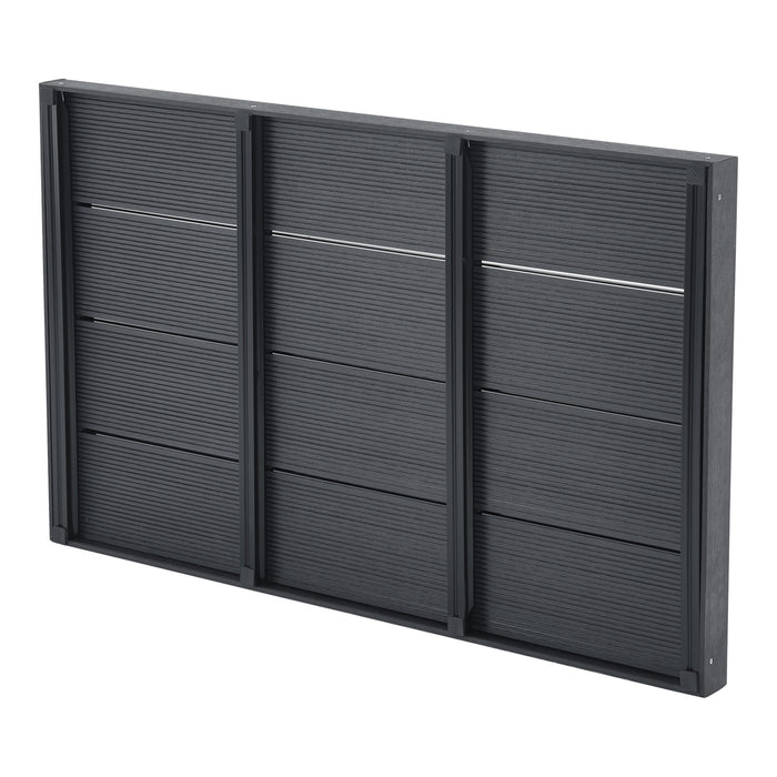 Piatto Doccia Nürtingen da Esterno Pedana Antiscivolo in WPC - Grigio Scuro [en.casa]