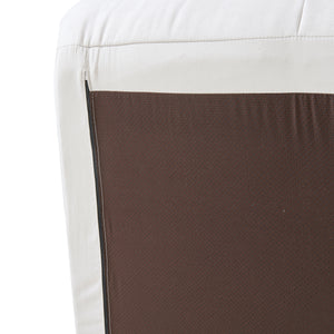 Pouf Poggiapiedi Kodsø Imbottito in Microfibra 35x80x65 cm - Beige [en.casa]