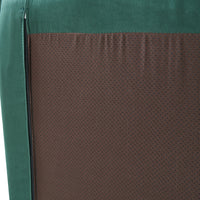 Pouf Poggiapiedi Kodsø Imbottito in Microfibra 35x80x65 cm - Verde [en.casa]