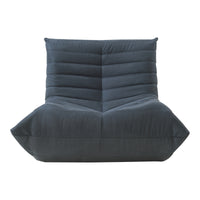 Poltrona Bassa Imbottita Kodsø con Rivestimento in Microfibra 75x90x100 cm - Nero [en.casa]