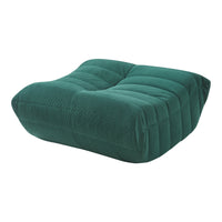 Pouf Poggiapiedi Kodsø Imbottito in Velluto a Coste 35x80x65 cm - Verde [en.casa]