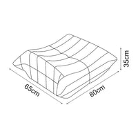 Pouf Poggiapiedi Kodsø Imbottito in Velluto a Coste 35x80x65 cm - Grigio [en.casa]