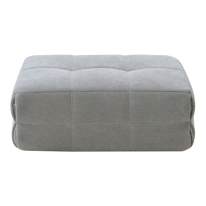 Pouf Poggiapiedi Koskyvn Imbottito 35 x 80 x 55 cm - Grigio [en.casa]