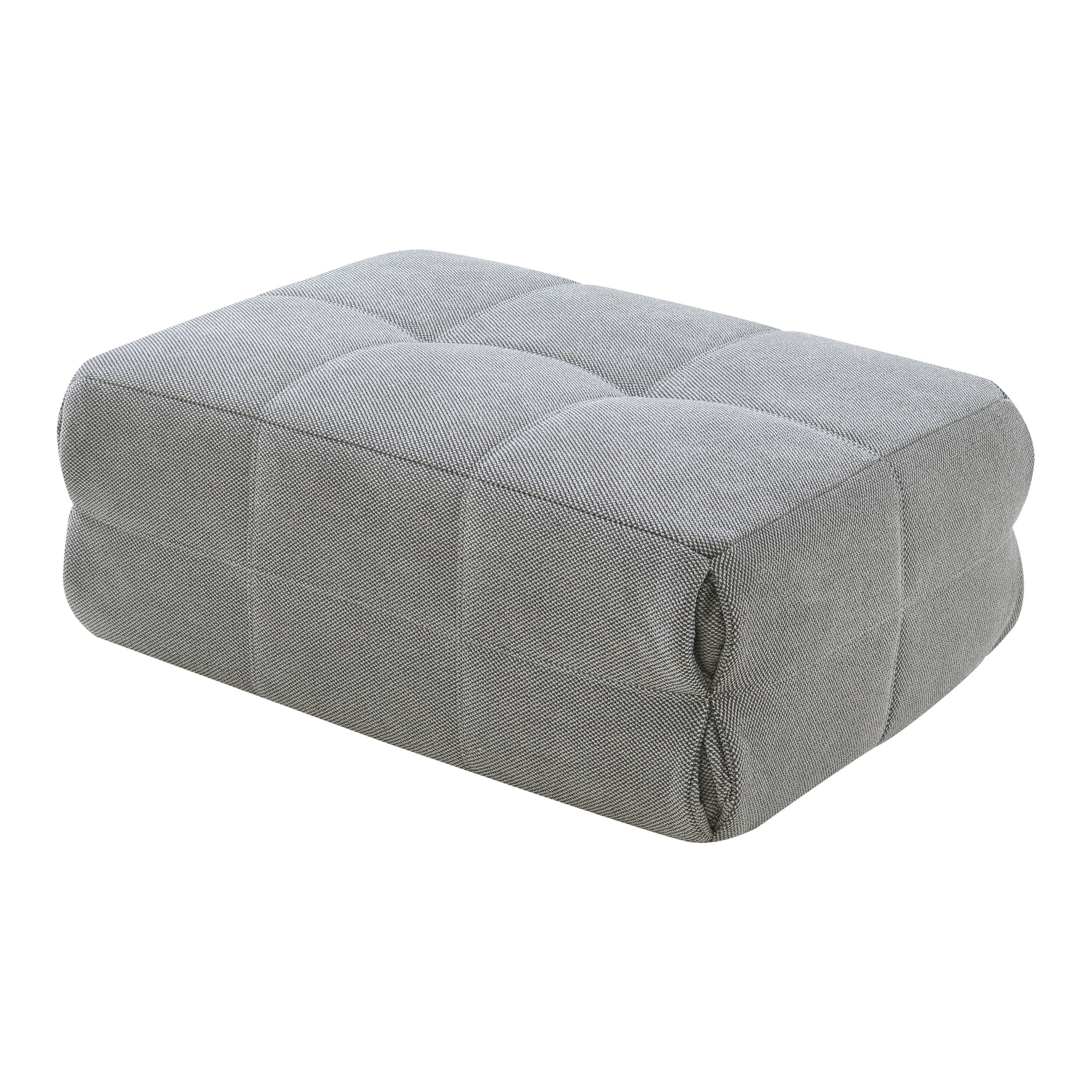 Pouf Poggiapiedi Koskyvn Imbottito 35 x 80 x 55 cm - Grigio [en.casa]