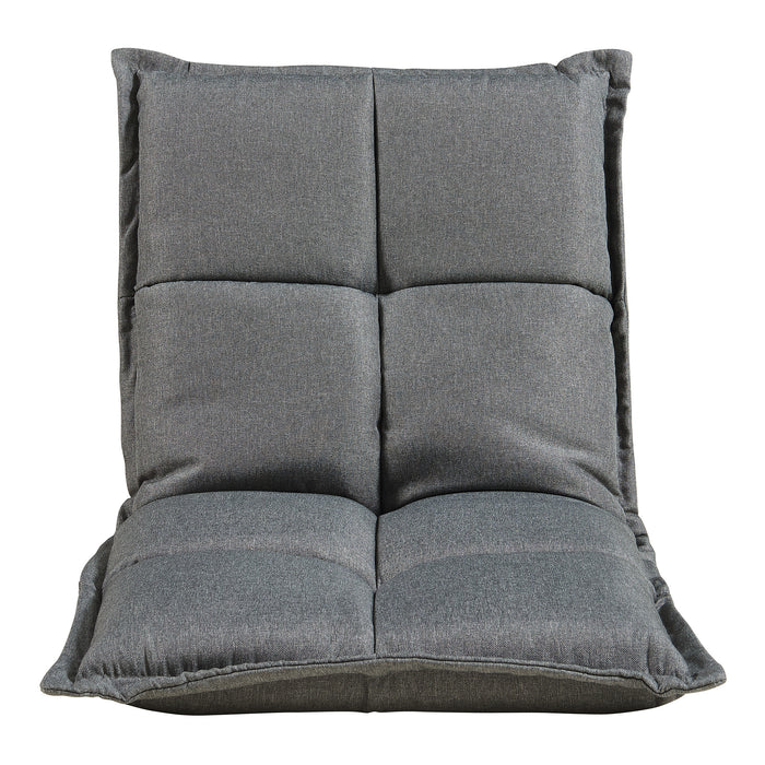 Set di 2 Sedie da Pavimento Deinze con Schienale Regolabile - Grigio Scuro [en.casa]