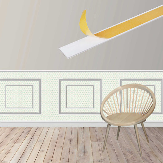 KIT 2mq di Boiserie Già tagliate Autoadesive in Polistrutturato pronte in 5min Mod. GINEVRA - Default Title