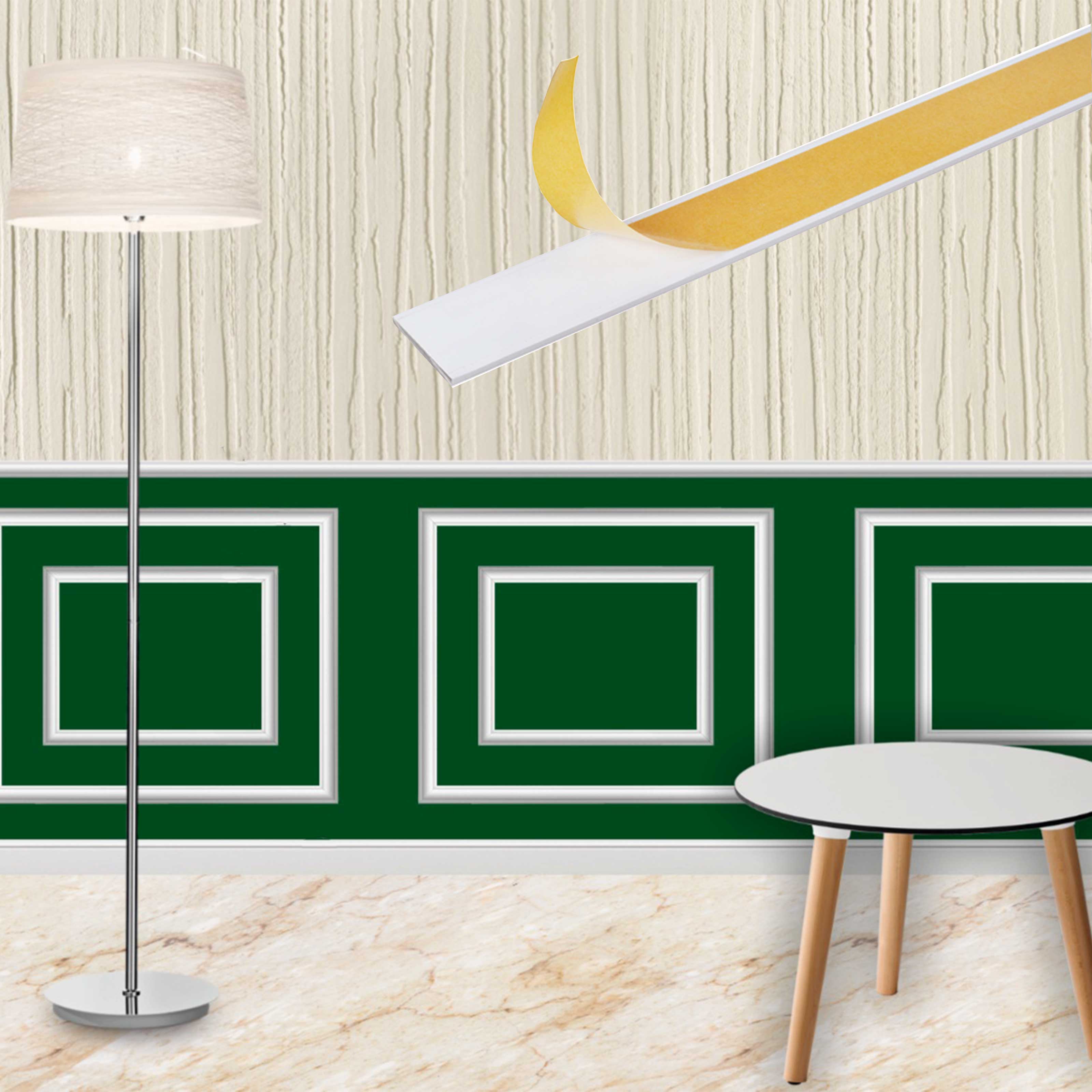 KIT 2mq di Boiserie Già tagliate Autoadesive in Polistrutturato pronte in 5min Mod. NISIDE - Default Title