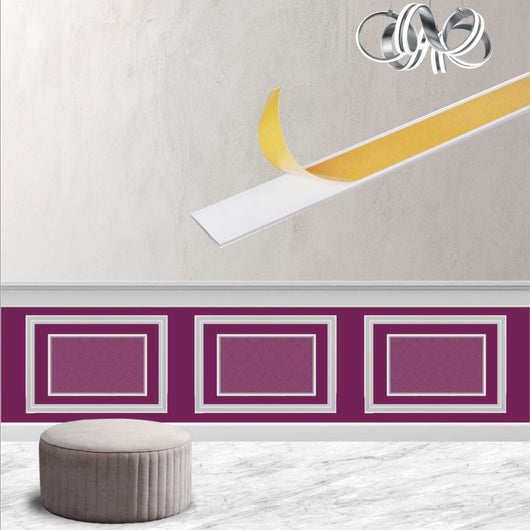 KIT 2mq di Boiserie Già tagliate Autoadesive in Polistrutturato pronte in 5min Mod. CARLA - Default Title