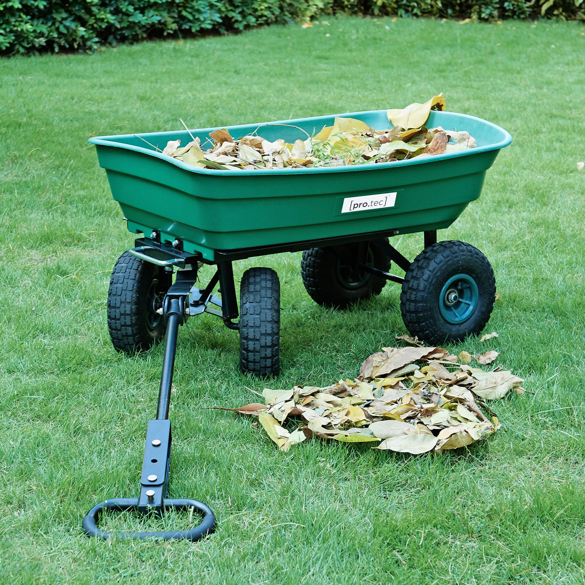 Carrello a Mano Corfinio con Contenitore Ribaltabile max 250 kg Verde pro.tec