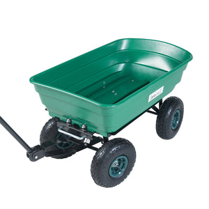Carrello a Mano Corfinio con Contenitore Ribaltabile max 250 kg Verde pro.tec