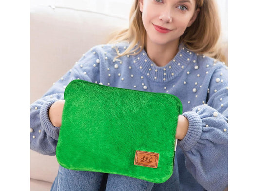 Borsa Acqua Calda Elettrica in Peluche 500W Scaldino Elettrico Scalda Mani e Piedi in Casa a Letto per Giornate Fredde Dolori Mestruali e Muscolari