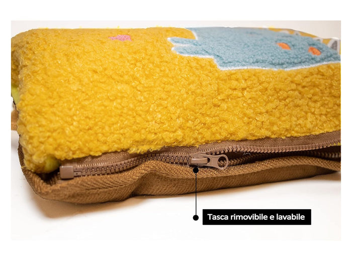 Borsa Scaldino Elettrico Acqua Calda Cuscino Smontabile e Lavabile Scalda Piedi e Mani a Letto in Casa da 500W