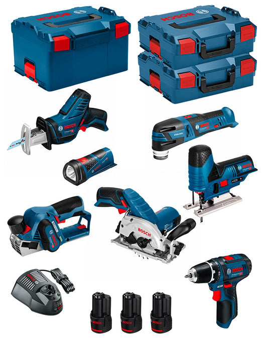 Bosch professional bosch kit 12v bmk7-28fd3 (gsr 12v-15 + gks 12v-26 + gst 12v-70 + gop 12v-28 + gsa 12v-14 + gli 12v-80 + gho 12v-20 ) 0660989123949