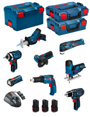 Bosch professional bosch kit 12v bmk8-28ad3 (gsr 12v-15+gtb 12v-11+gdr 12v-105+gws 12v-76+gst 12v-70+gop 12v-28+gsa 12v-14+gli 12v-80+3 x 2,0ah) 0660989123659