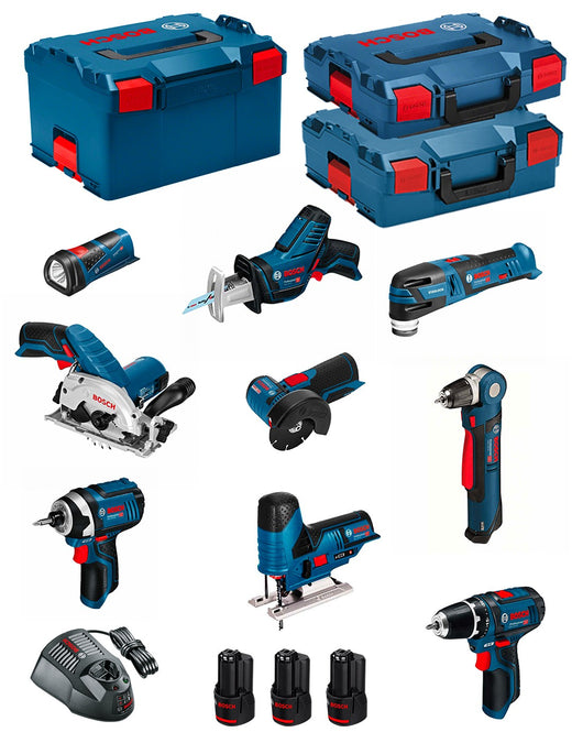 Bosch professional bosch kit 12v bmk9-28bd3 (gsr 12v-15+gdr 12v-105+gks 12v-26+gws 12v-76+gst 12v-70+gop 12v-28+gsa 12v-14+gwb 12v-10+gli 12v-80) 0660989123628