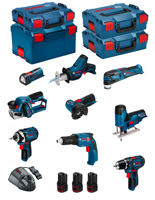 Bosch professional bosch kit 12v bmk9-28cd3 (gsr 12v-15+gtb 12v-11+gdr 12v-105+gws 12v-76+gst 12v-70+gop 12v-28+gsa 12v-14+gli 12v-80+gho 12v-20) 0660989123901