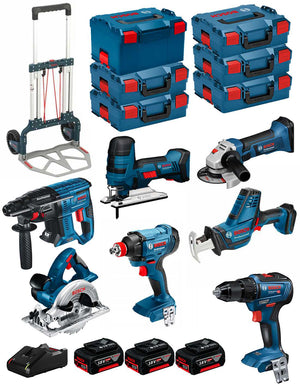 Bosch professional bosch kit 18v bk702 (gst18v-lis+gks18v-li+gbh18v-21+gws18-125v-li+gsr18v-55+gsa18v-lic+gdx18v-180+ 3x5,0ah+gal18v-40+6xl-boxx) 8435587915898