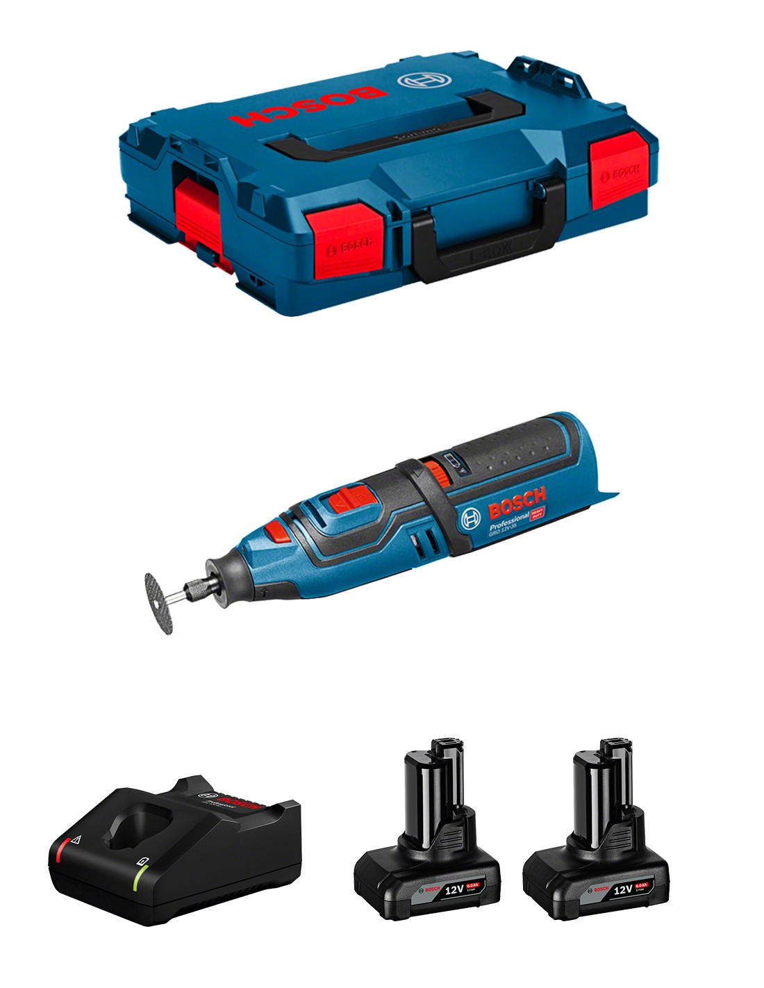 Bosch professional utensile multifunzione bosch gro 12v-35 (2 x 6,0.. 8435587917304