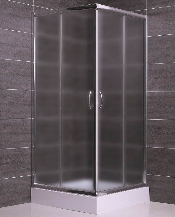 Box Doccia Due Lati Scorrevole, in Cristallo 6mm h190cm Ponza Opaco 6mm,70x80 cm