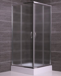 Box Doccia Due Lati Scorrevole, in Cristallo 6mm h190cm Ponza Opaco 6mm,70x80 cm