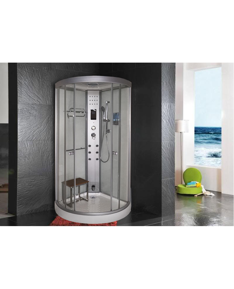 Box Doccia Idromassaggio Bagno Turco Ozonoterapia full optional 90x90cm Sicorage  Quindina