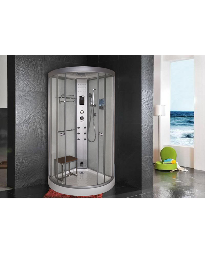 Box Doccia Idromassaggio Bagno Turco Ozonoterapia full optional 90x90cm Sicorage  Quindina