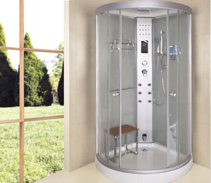 Box Doccia Idromassaggio Bagno Turco Ozonoterapia full optional 90x90cm Sicorage  Quindina