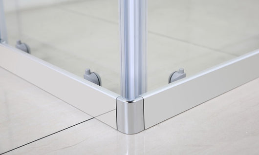 Box Doccia Scorrevole Cristallo 6mm Opaco h185cm Slim Opaco 6mm,Cromo lucido,75x90 cm ,185 cm