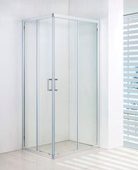 Box Doccia Scorrevole Cristallo 6mm Trasparente h185cm Slim Trasparente 6mm,Cromo lucido,80x100  cm,185 cm