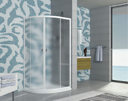 Box Doccia Semicircolare Scorrevole Cristallo 4mm Opaco BORA 90x90 cm