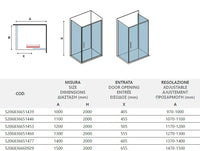 Box Doccia Profili Bianchi Scorrevole 6mm Anticalcare H200 - 89x120