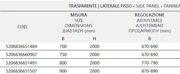 Box Doccia Profili Bianchi Scorrevole 6mm Anticalcare H200 - 74x150
