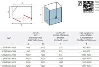 Box Doccia Saloon Satinato Apertura Interna Esterna H200 6mm - 80x95