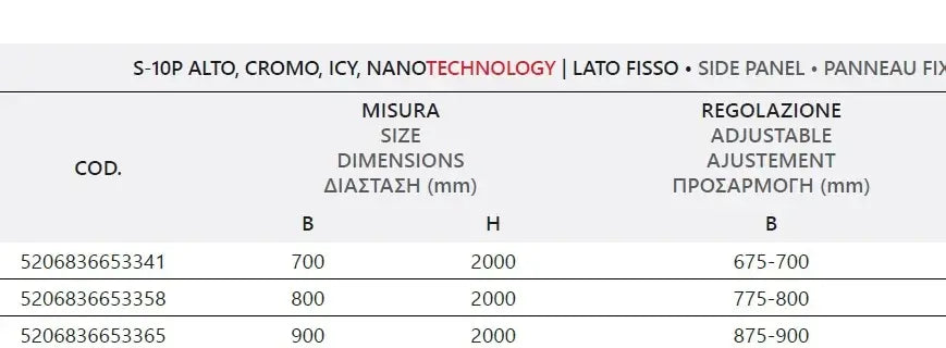 Box Doccia Saloon Satinato Apertura Interna Esterna H200 6mm - 70x125
