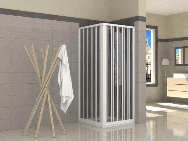 Box Doccia PVC Apertura Totale a Soffietto H185 - 70x90