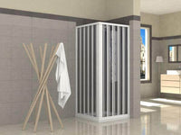 Box Doccia PVC Apertura Totale a Soffietto H185 - 100x100