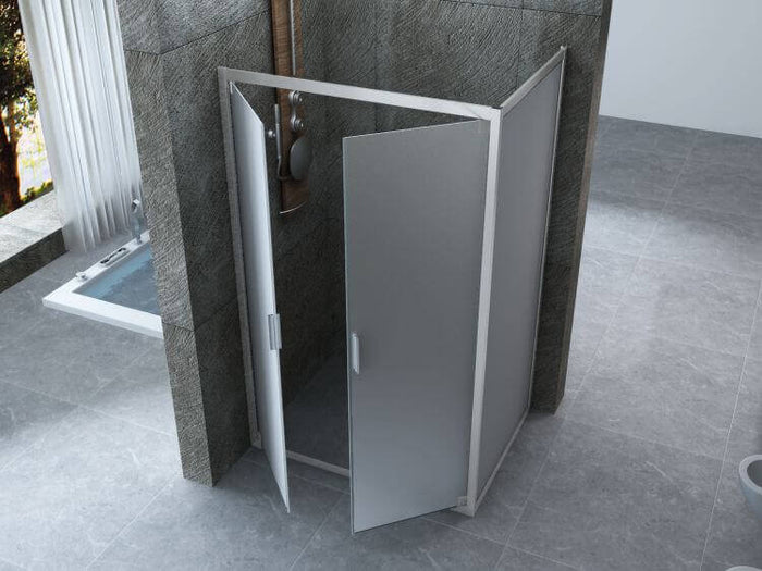 Box Doccia 6mm Porta Saloon Apertura Interna Esterna Opaco H190 - 75x140