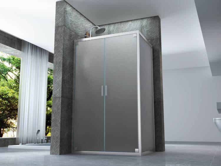 Box Doccia 6mm Porta Saloon Apertura Interna Esterna Opaco H190 - 65x60