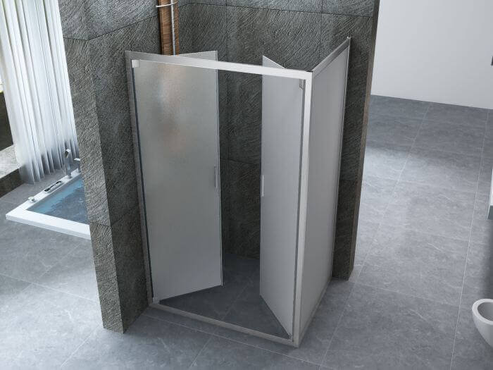 Box Doccia 6mm Porta Saloon Apertura Interna Esterna Opaco H190 - 70x80