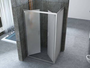 Box Doccia 6mm Porta Saloon Apertura Interna Esterna Opaco H190 - 80x130