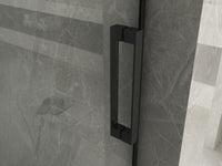 Box Doccia H195 Trasparente 8mm Scorrevole Profili Neri - Sagittarius Black - 70x120