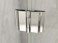 Box Doccia Anta Battente Cristallo 8mm Trasparente H195 - Aries 2.0 - 90x80 - Ingresso lato corto