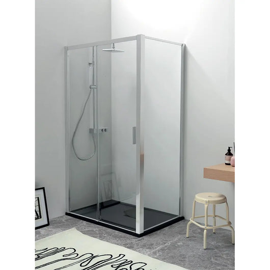 EASY | Box Doccia H200 Trasparente Anticalcare Scorrevole Montaggio Rapido - 80x110