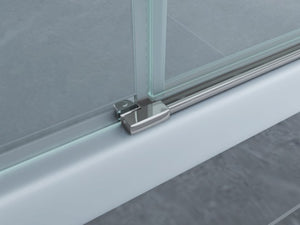 Box doccia con porta battente e lato fisso in cristallo 8mm trasparente PURA DUO 80 cm,70 cm,Flacone anticalcare escluso