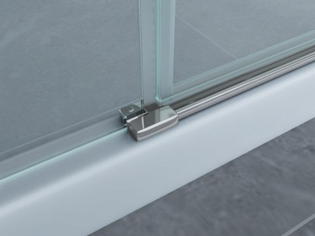 Box doccia con porta battente e lato fisso in cristallo 8mm trasparente PURA DUO 80 cm,70 cm,Flacone anticalcare escluso