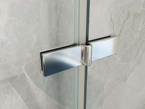 Box Doccia 8mm Due Lati Ad Anta A Libro Apertura Totale - Cancer - 90x100