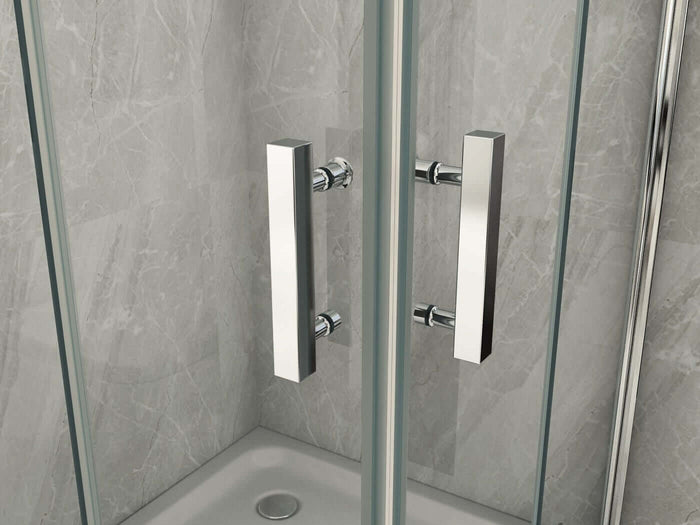 Box Doccia 8mm Due Lati Ad Anta A Libro Apertura Totale - Cancer - 80x100