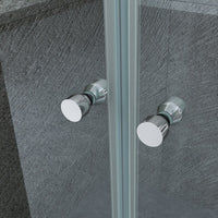 Box doccia due lati saloon con anta fissa cristallo 8mm anticalcare TevaGlas MARLON DUO Porta 120+Fisso 100cm